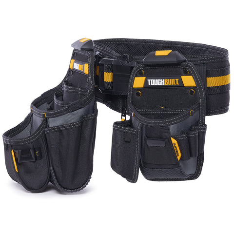 ToughBuilt ClipTech padded belt with buckle provides comfortable all-day wear.