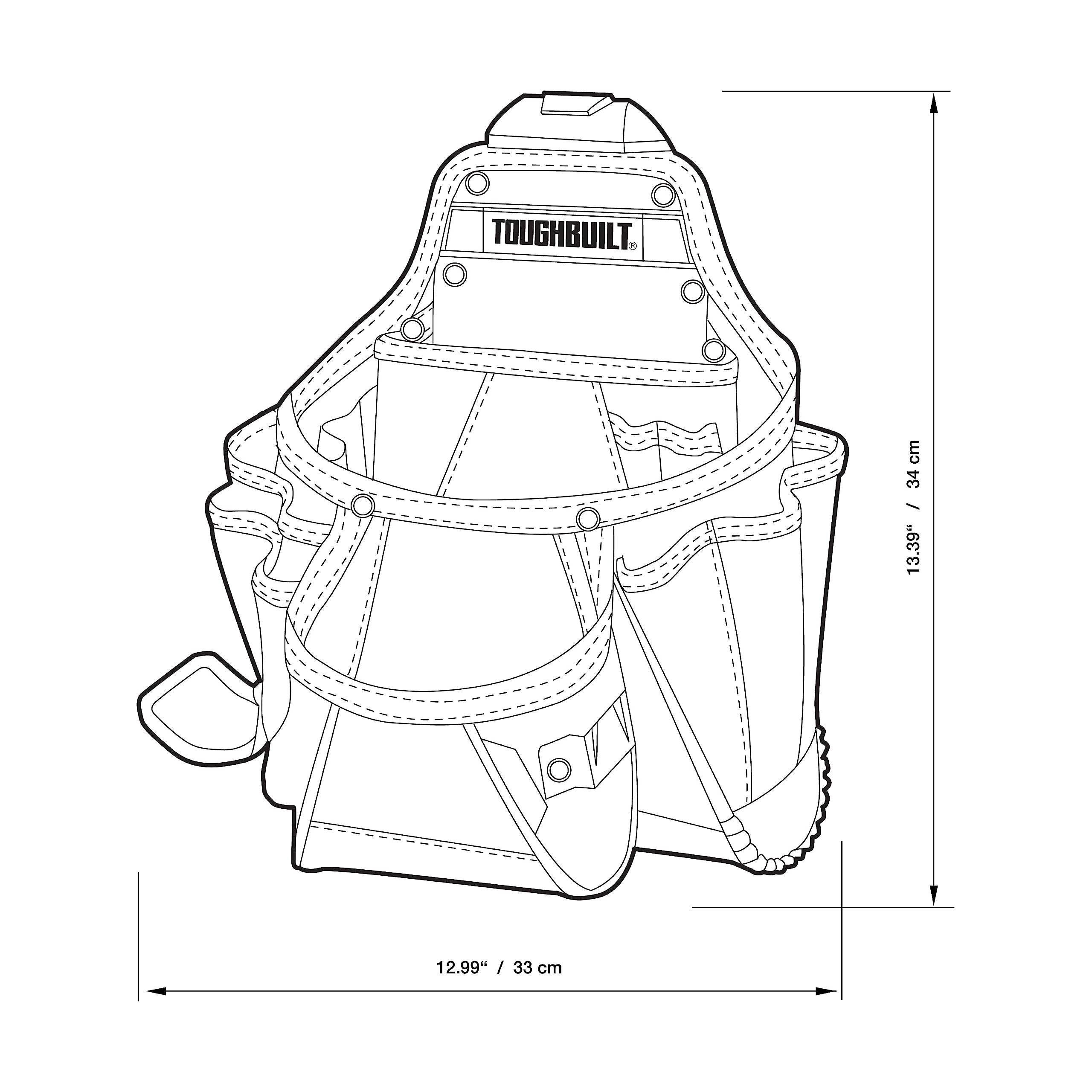 ToughBuilt Cliptech pouch on jobsite shows practical organization in daily use.