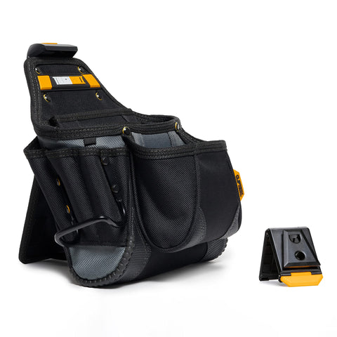 ToughBuilt Cliptech pouch reinforced stitching displays long-lasting wear in tough conditions.