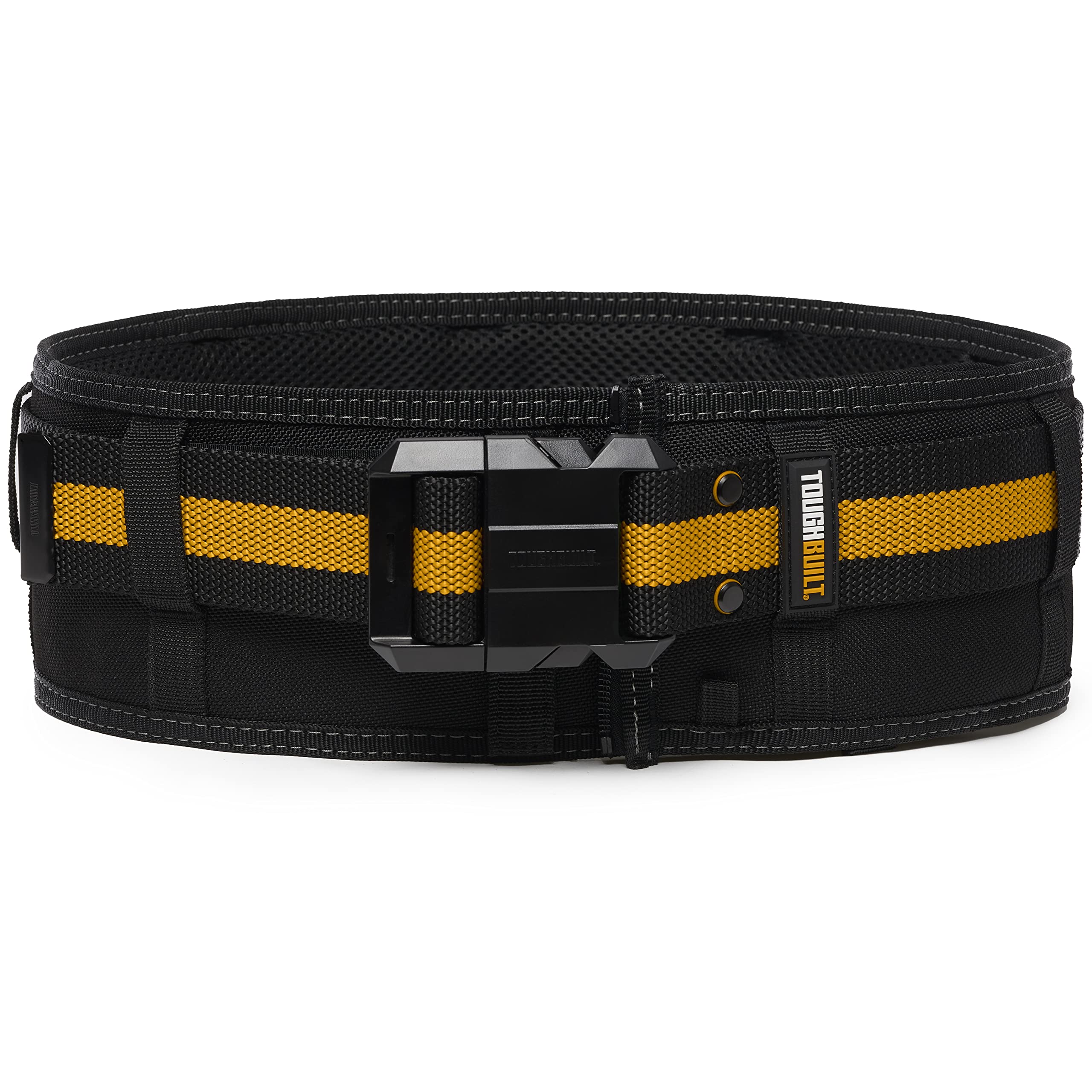 ToughBuilt ClipTech Pro Padded Belt back view highlighting padded support for reduced fatigue.
