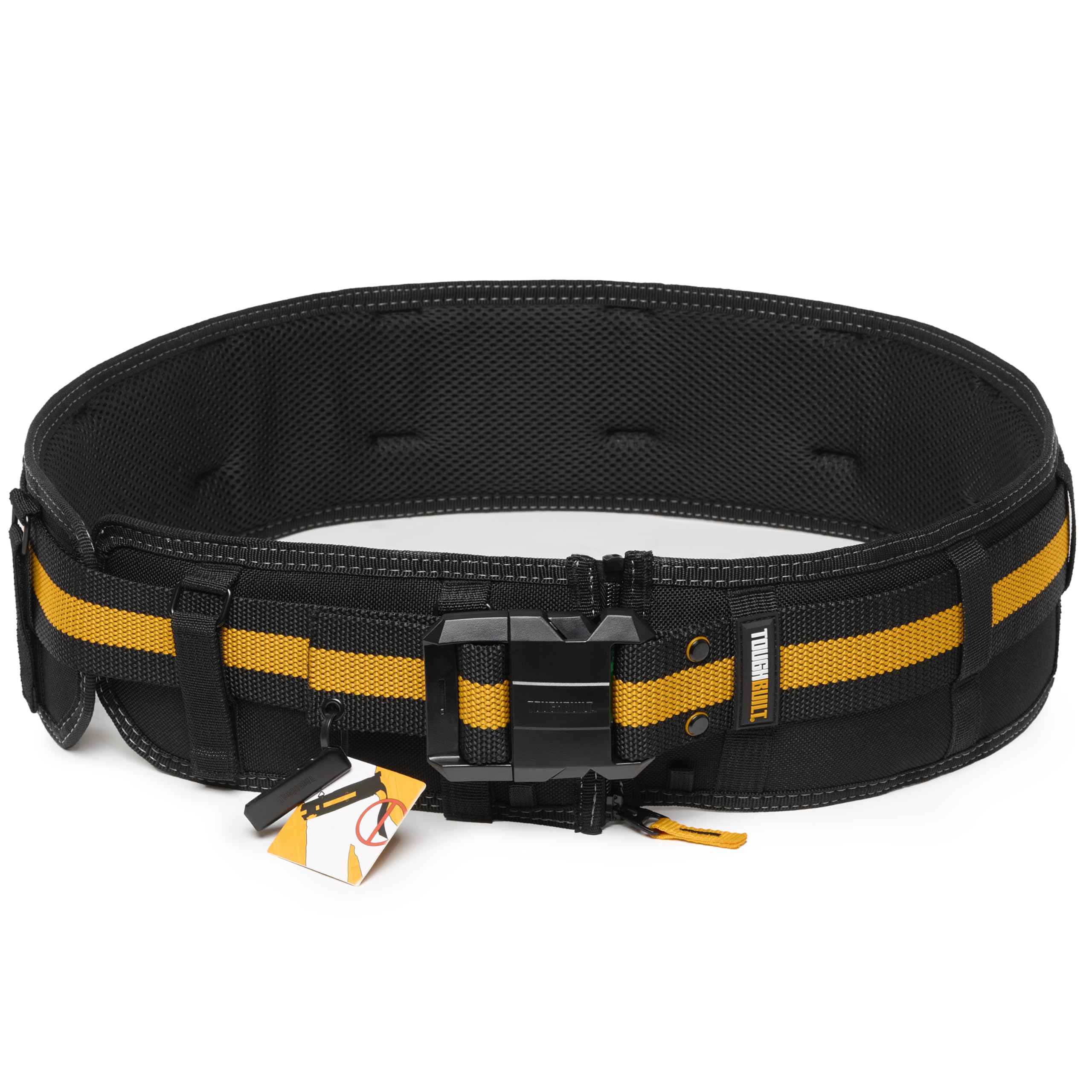 ToughBuilt ClipTech Pro Padded Belt front view for comfortable all-day wear and tool access.