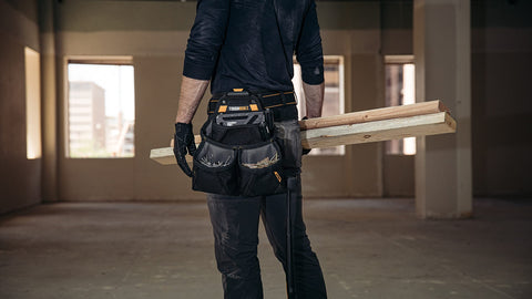 ToughBuilt framer pouch with integrated kickstand for hands-free tool setup