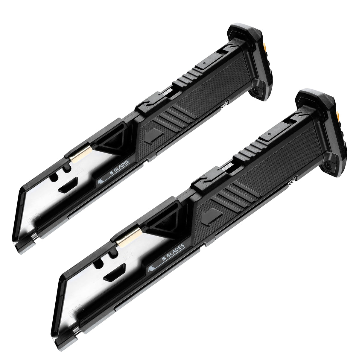 ToughBuilt TB-H4S2-03-M auto-loading blade magazine enables fast blade access.