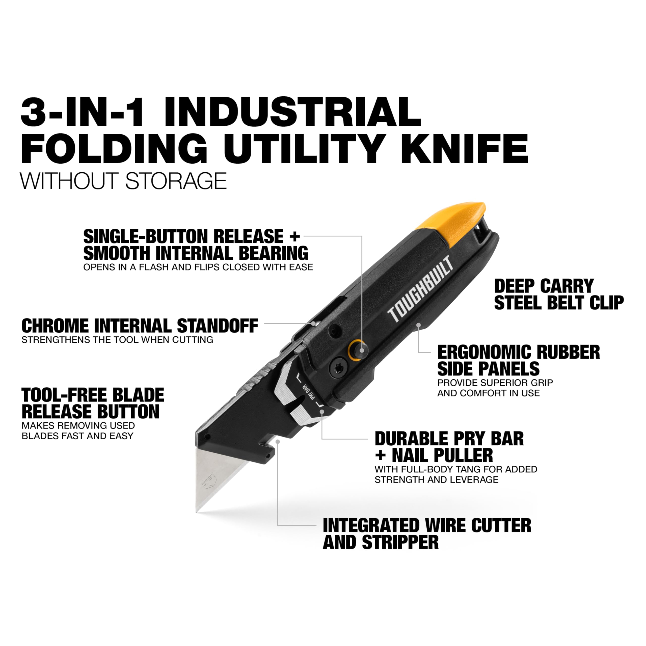 ToughBuilt TB-H4-12-I scraper edge detail for precise material removal.