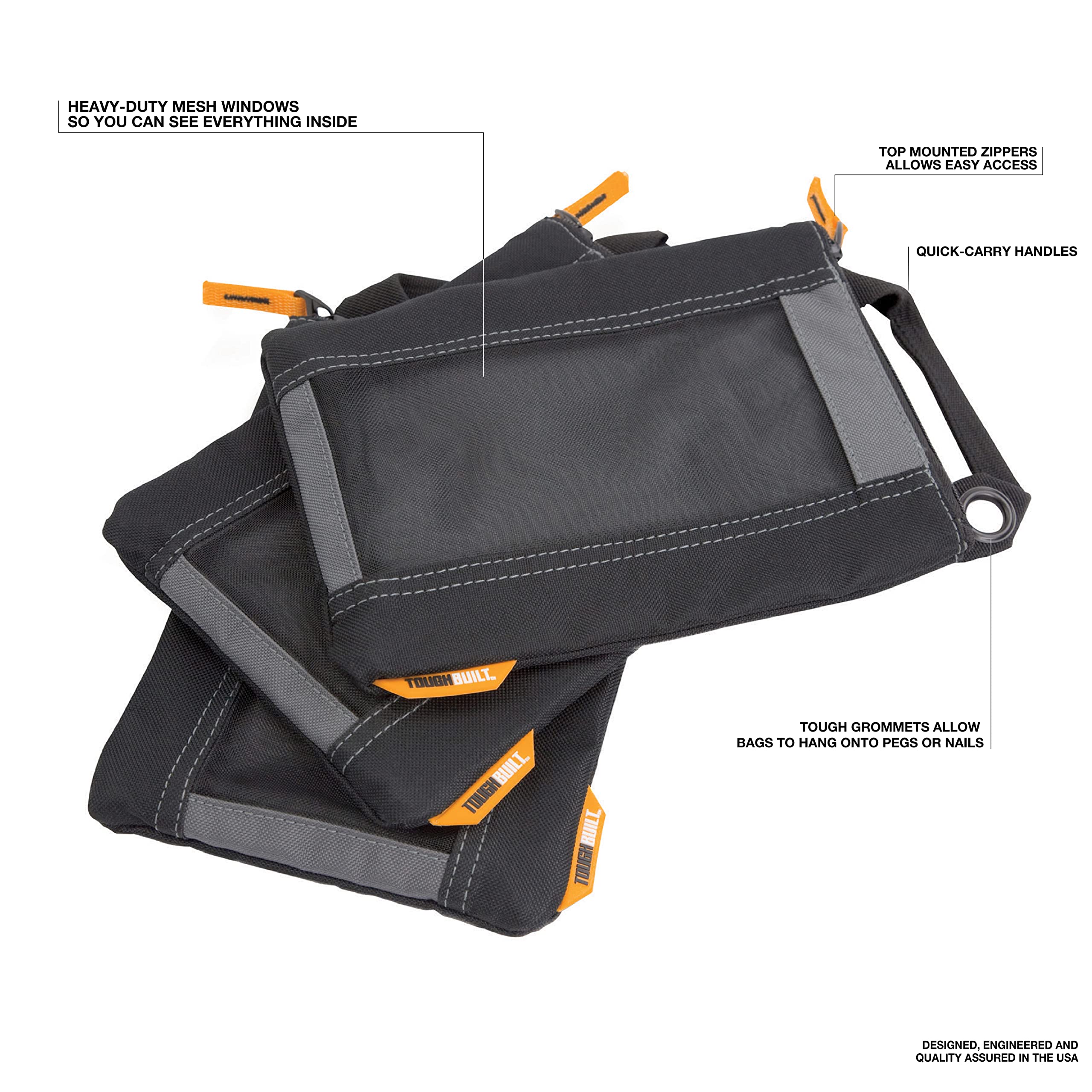 ToughBuilt TB-94-M-3 close-up of reinforced padded handle for comfort.