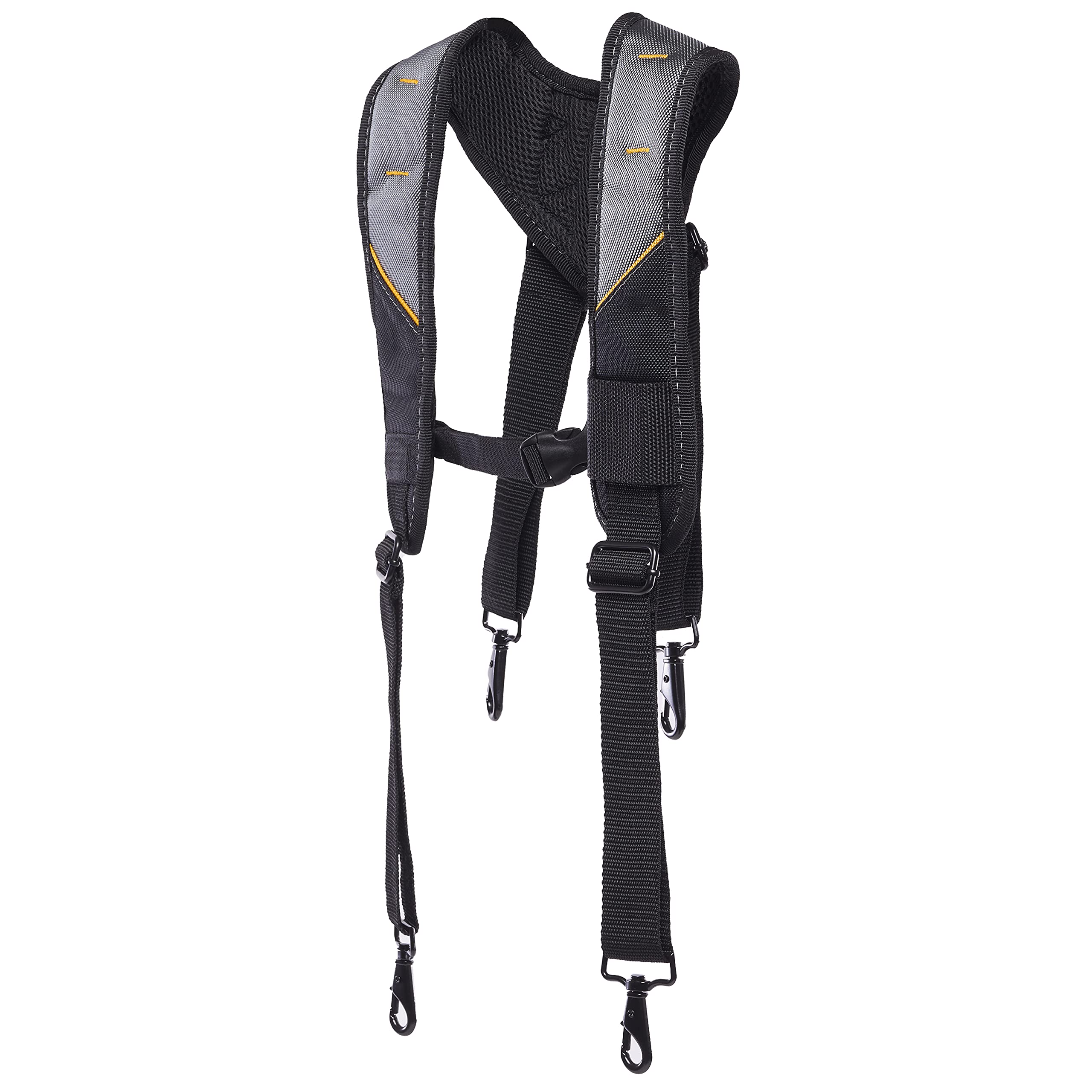 ToughBuilt TB-CT-51P suspenders highlight ClipTech system for quick tool pouch changes.