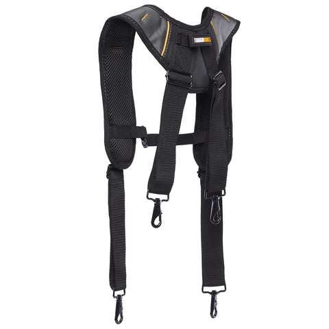ToughBuilt TB-CT-51P front and back strap adjustments for secure fit.