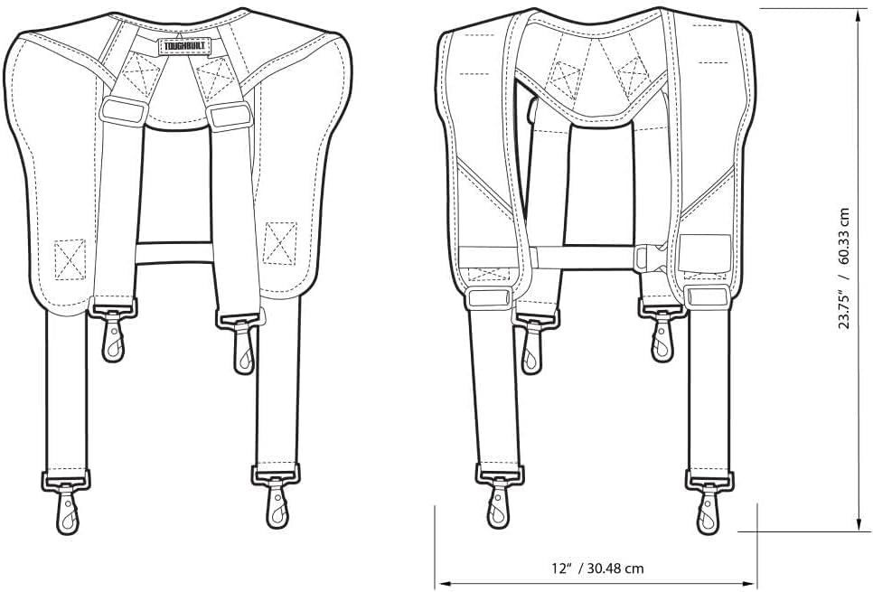 ToughBuilt TB-CT-51P gear integrates with tool pouches for quick access.