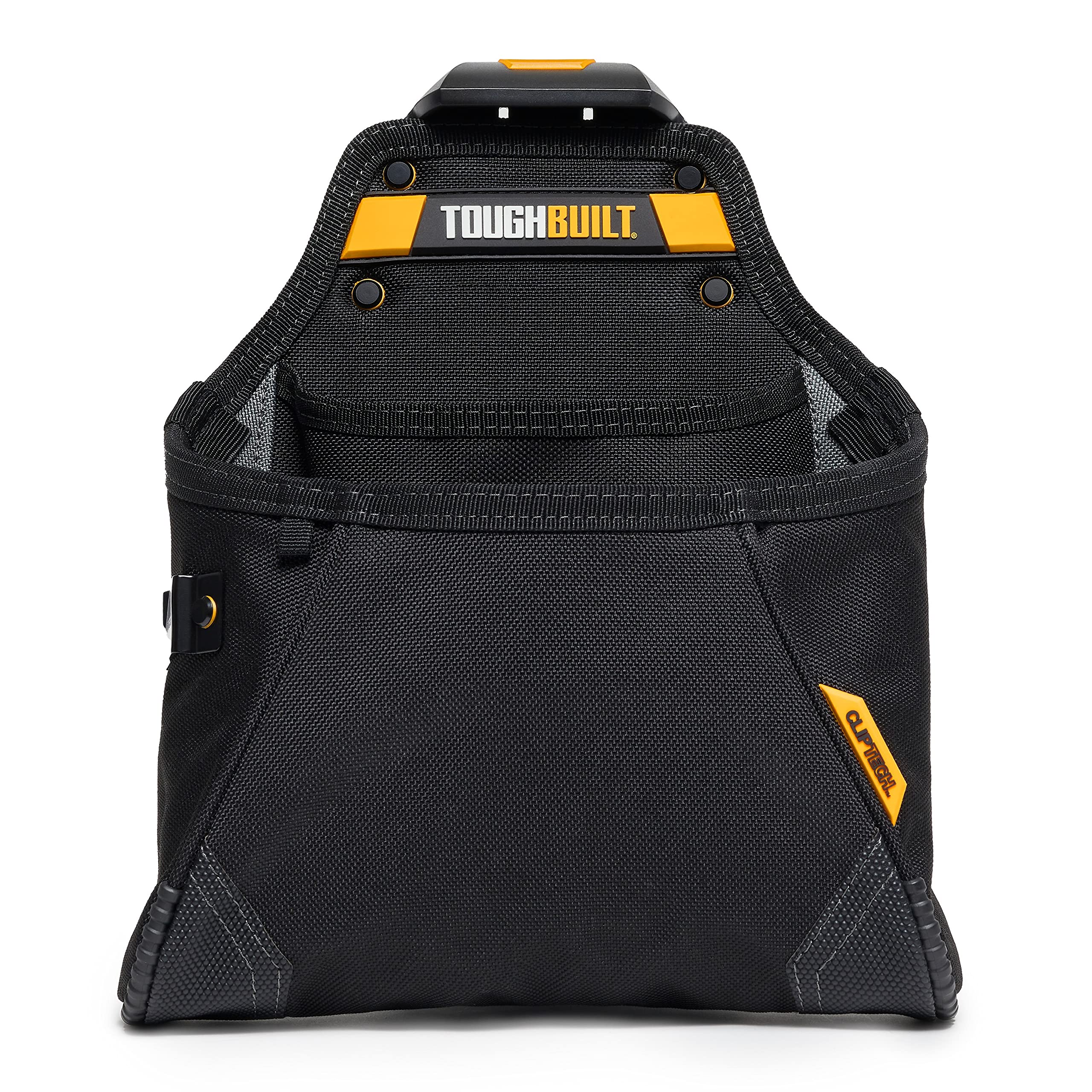 ToughBuilt pouch features No-Snag hidden seam pocket for secure storage.