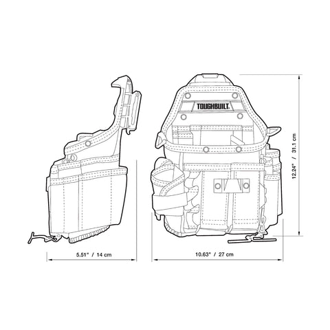 TOUGHBUILT TOU-CT-114 rugged materials close-up demonstrates site-ready durability