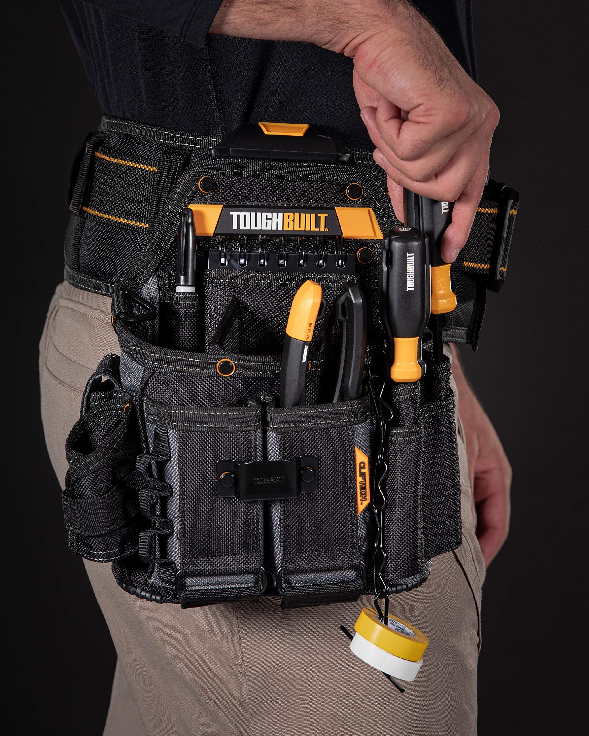TOUGHBUILT TOU-CT-114 tape measure pocket organizes essential measuring tools
