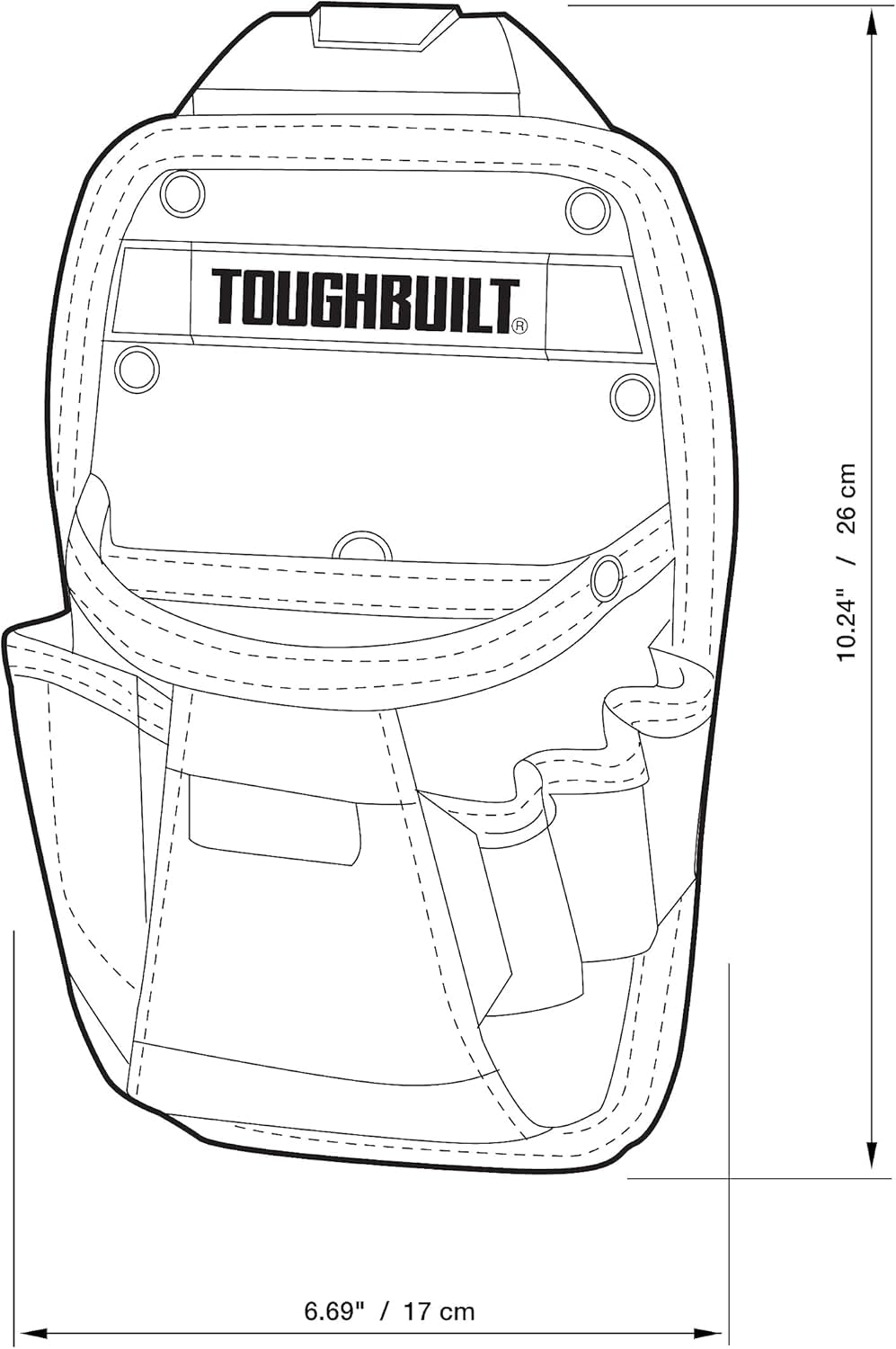 ToughBuilt UNIV POUCH 8PCKT backed by limited lifetime warranty.