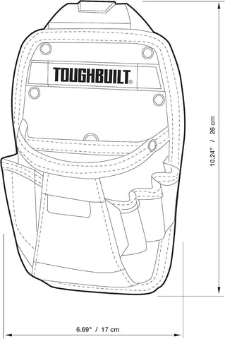 ToughBuilt UNIV POUCH 8PCKT backed by limited lifetime warranty.