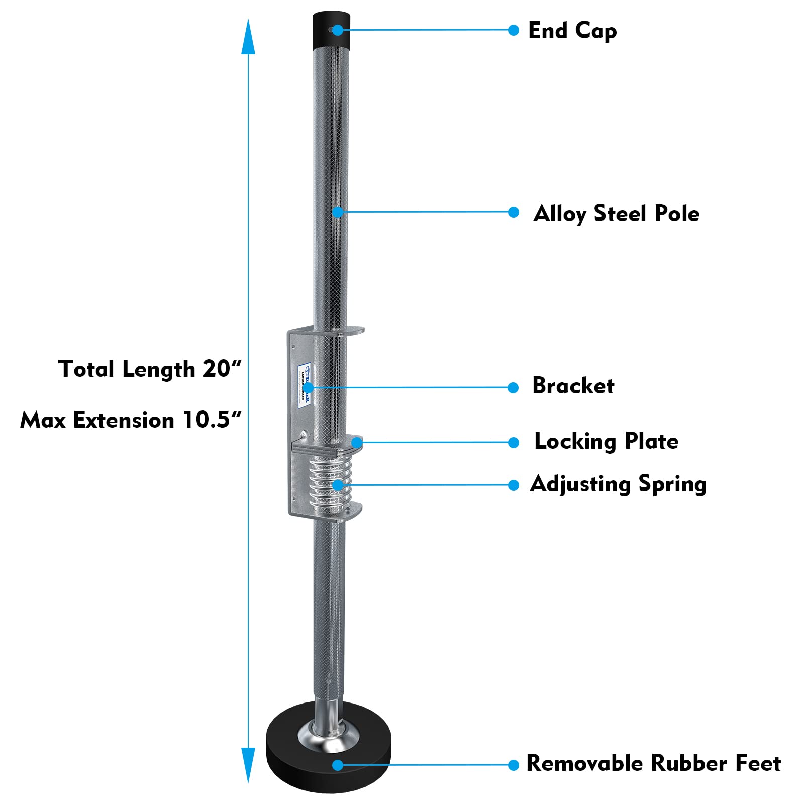 TOUGHER Ladder Leveler foot with natural rubber for anti-skid grip