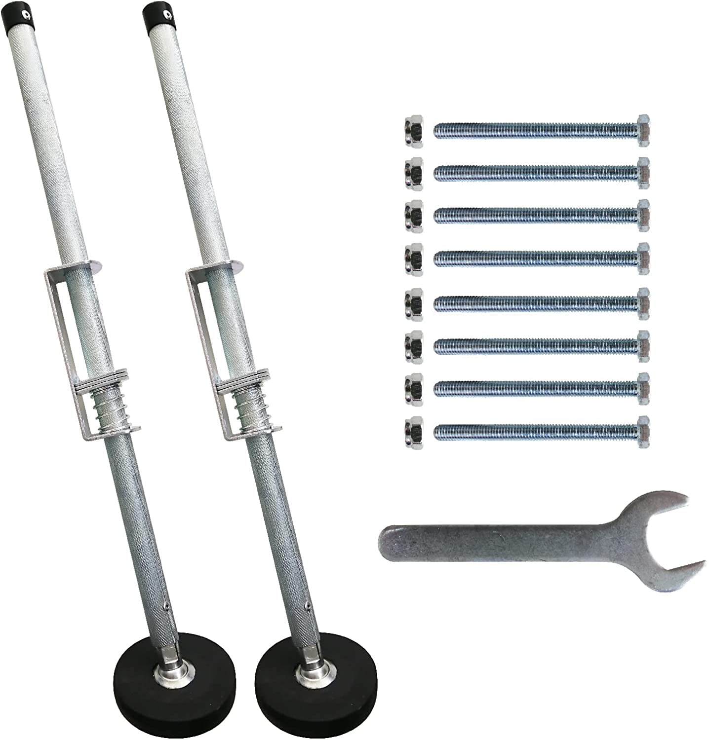 TOUGHER Ladder Leveler Pair side view highlights adjustable lever for stairs