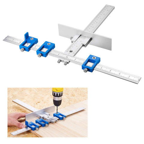 Tourace cabinet hardware jig durable aluminum construction withstands heavy use.