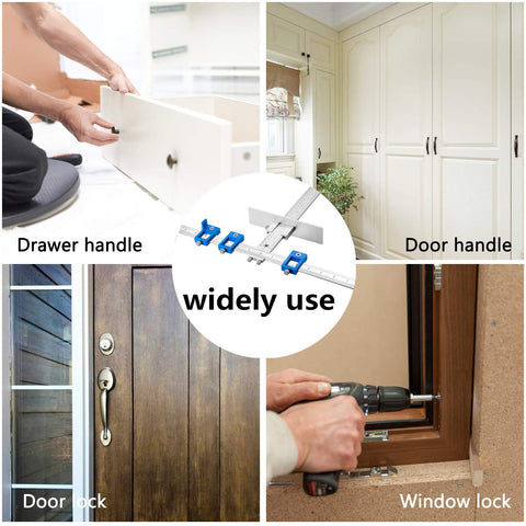 Tourace cabinet hardware jig wide-adjustment helps precise hole placement across projects.