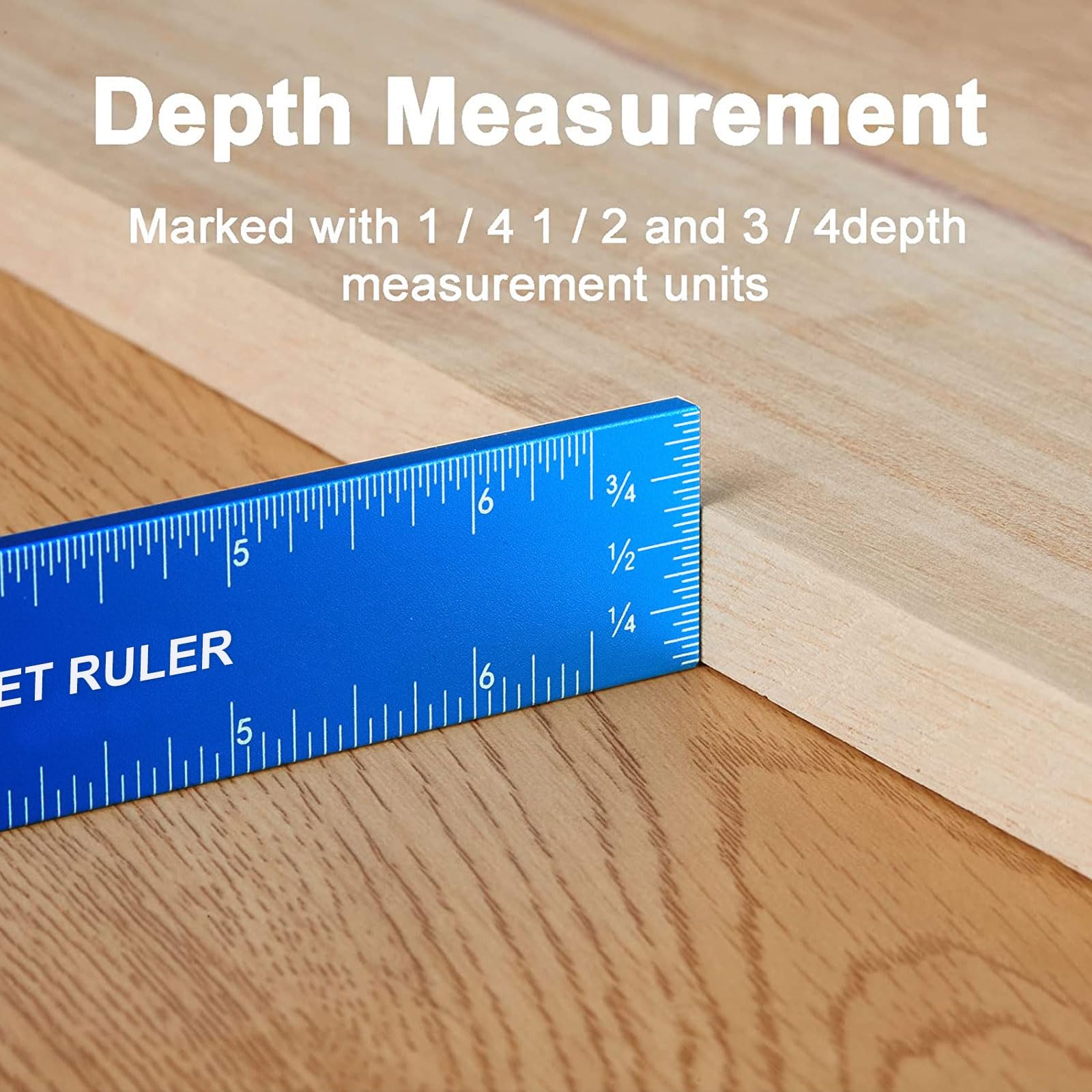TOURACE 12-inch use shows slide stop enabling repeat measurements across boards.