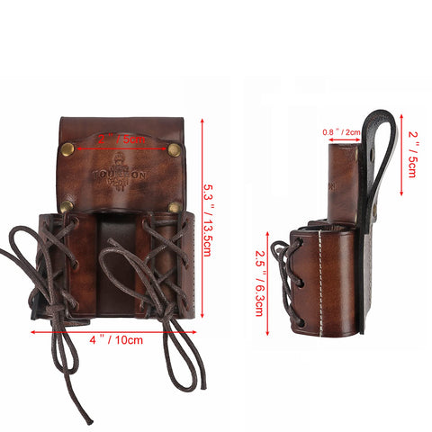 Tourbon belt slots fit belts up to 1.5 inches securely.