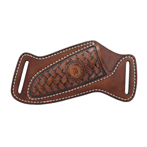 Tourbon belt sheath on the right side for cross draw.