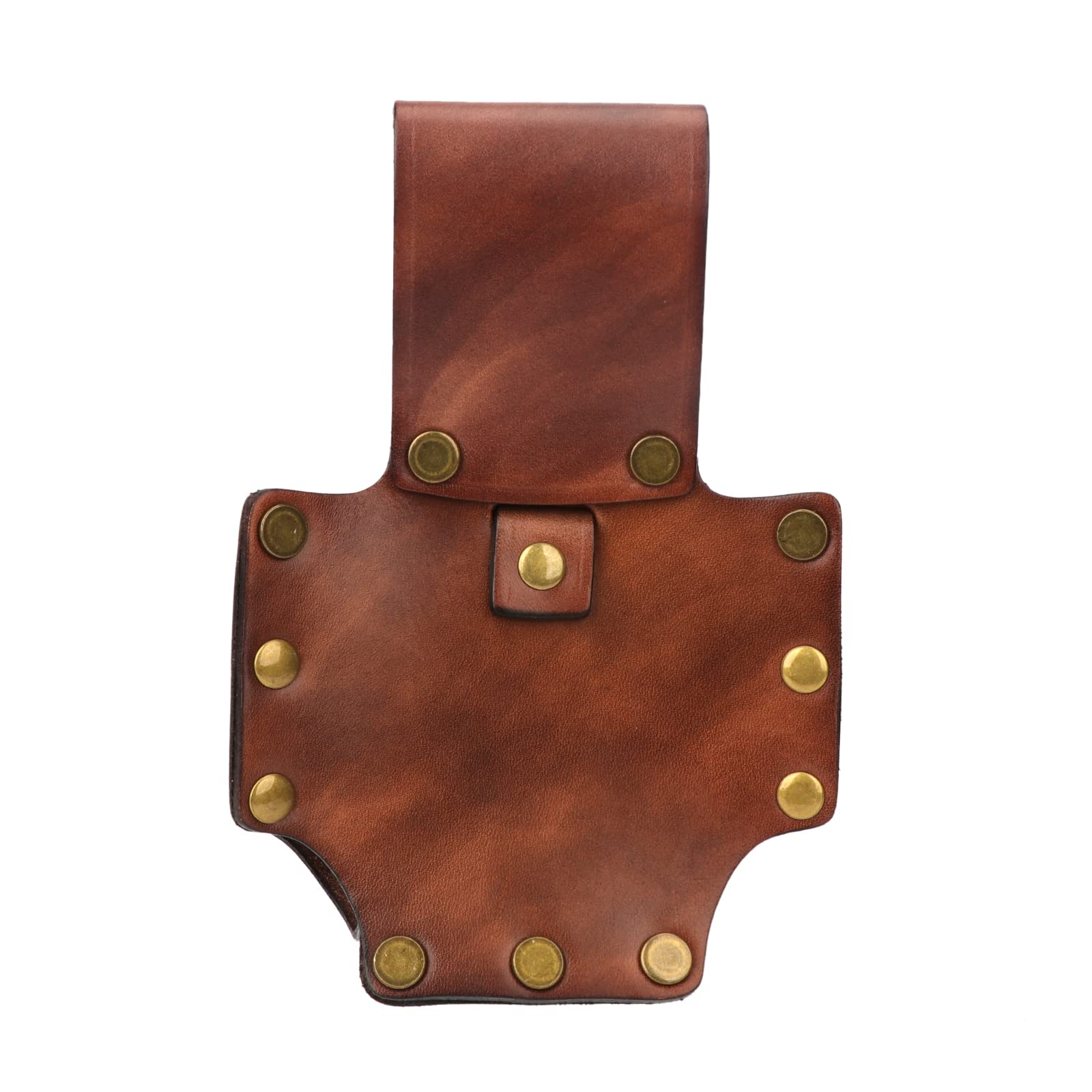 TOURBON leather tape measure pouch with 2-inch belt slots for secure carry