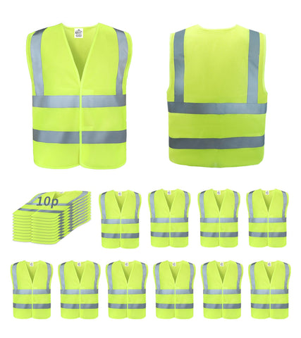 TOURGO safety vest front view for high visibility in daytime and night