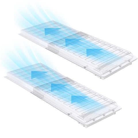 Touri 2-pack magnetic air vent extender front view improves under-furniture airflow and cooling comfort