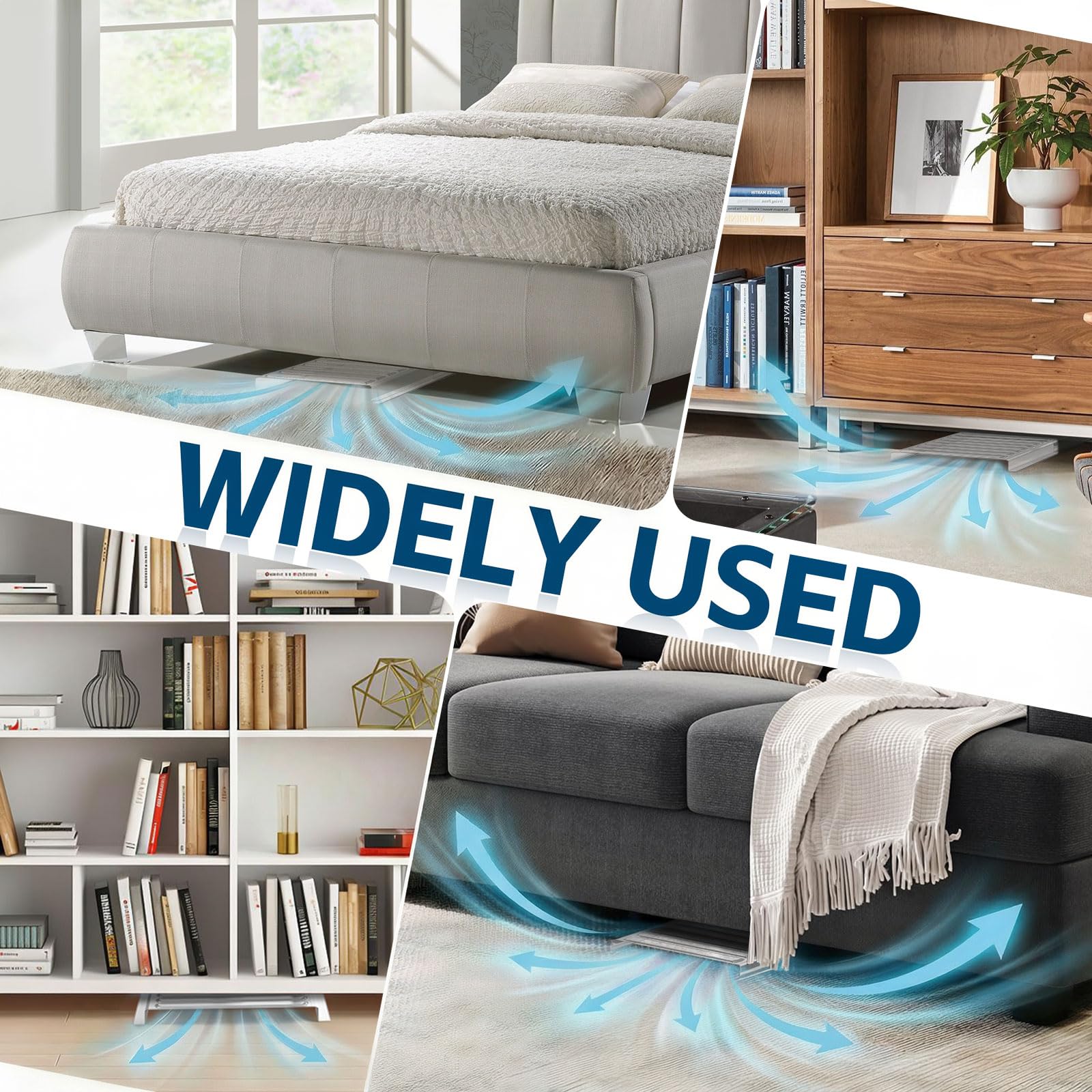 Value pack for flexible placement under furniture.