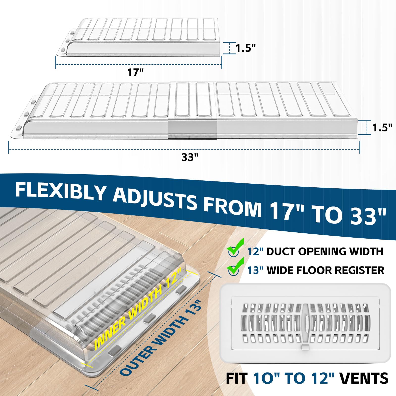 Magnetic seal prevents air leakage to boost efficiency.