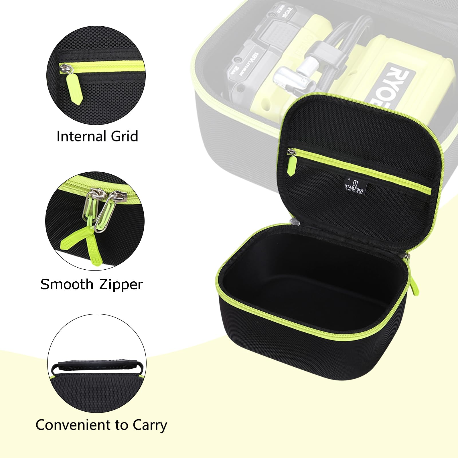Compact dimensions 10.6 x 6.8 x 4.3 inches of Tourmate case