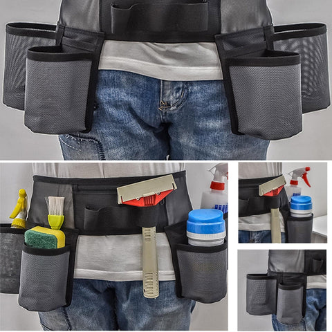 Toveival Cleaning Tool Belt with multiple pockets for quick tool access.