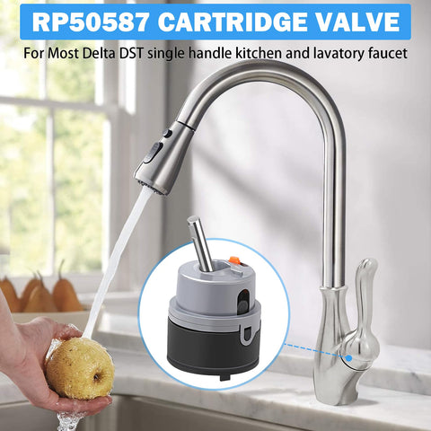 Delta Diamond Seal Technology cartridge for reliable faucet performance