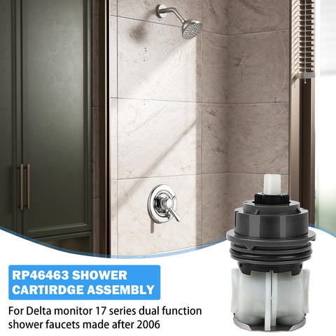 Durable brass construction of RP46463 supports daily shower use.
