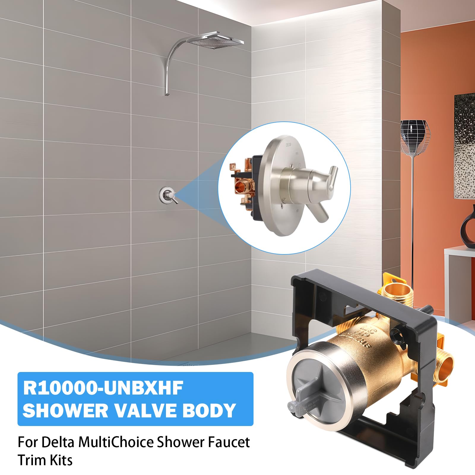TOVEN-RV R10000-UNBXHF universal inlets close up showing compatibility with copper and PEX
