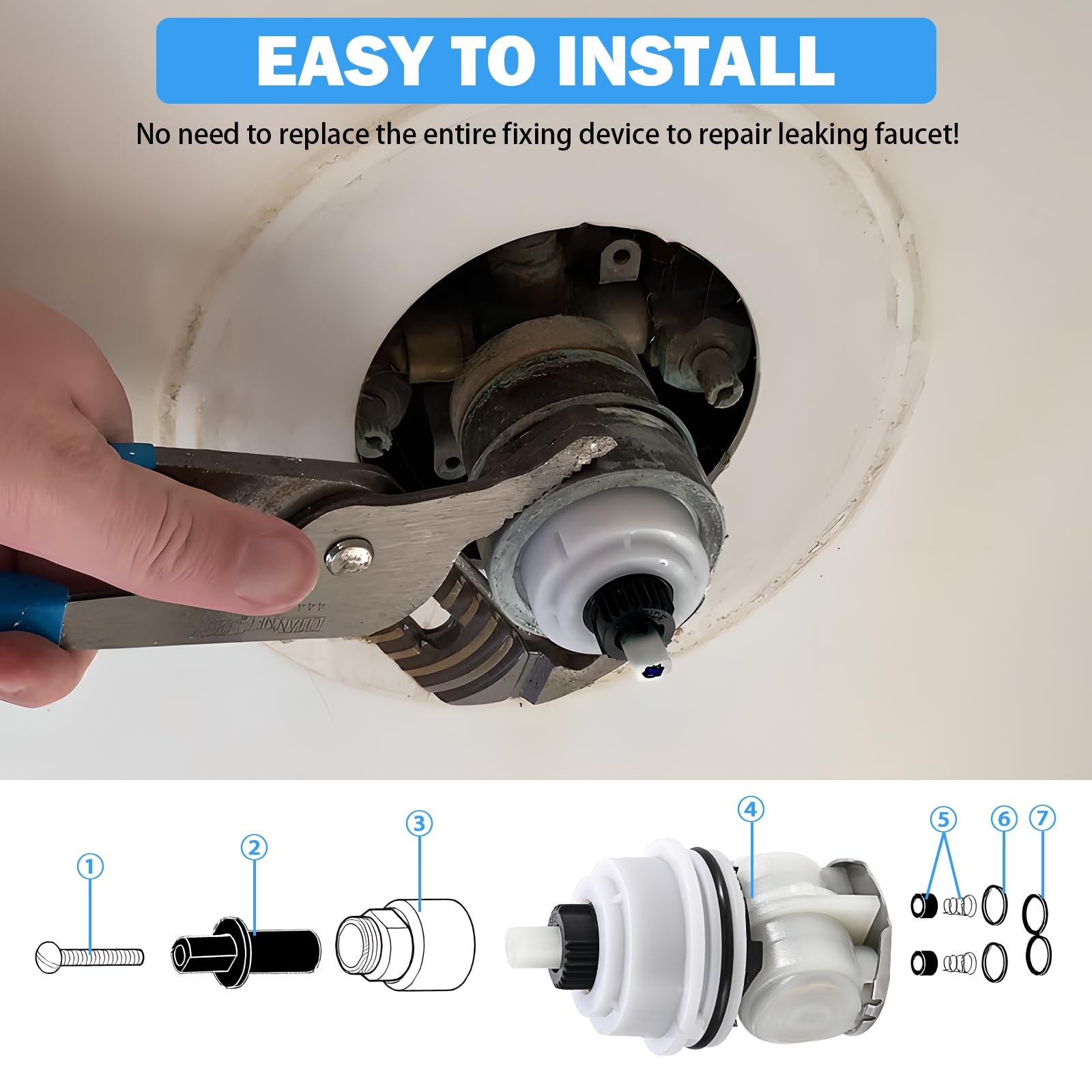 TOVEN-RV Simple, tool-free installation guide shot.
