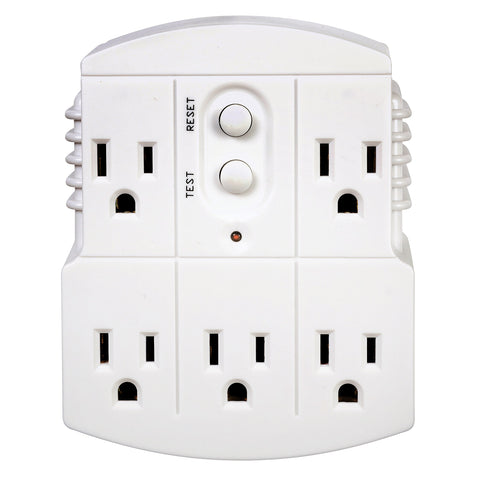 Tower 30440003 GFCI 5-outlet adapter for safe indoor power distribution.