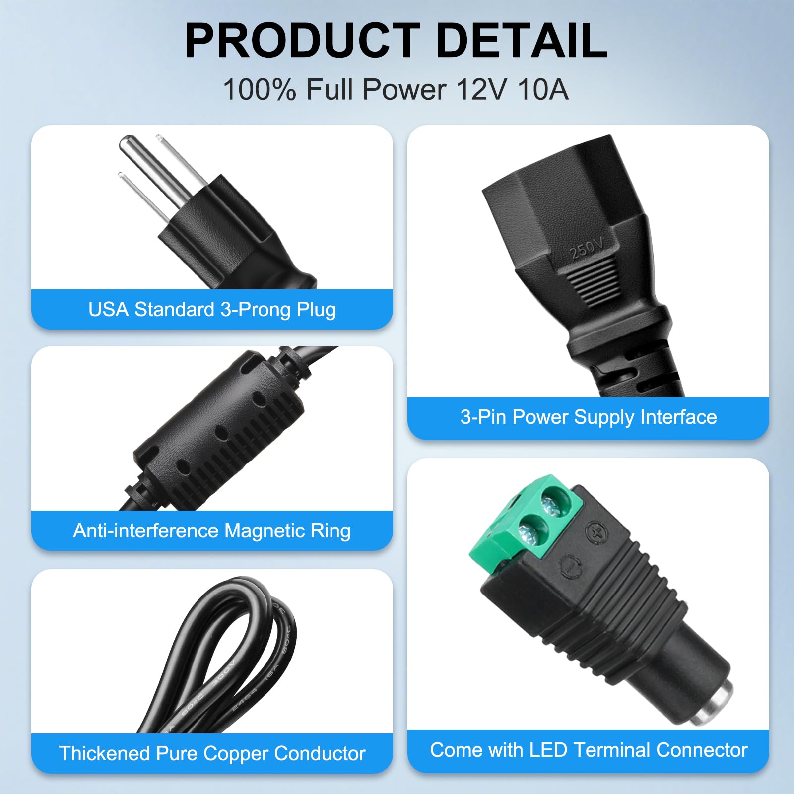 Towisituati 12V 10A power supply applied to CCTV camera setup