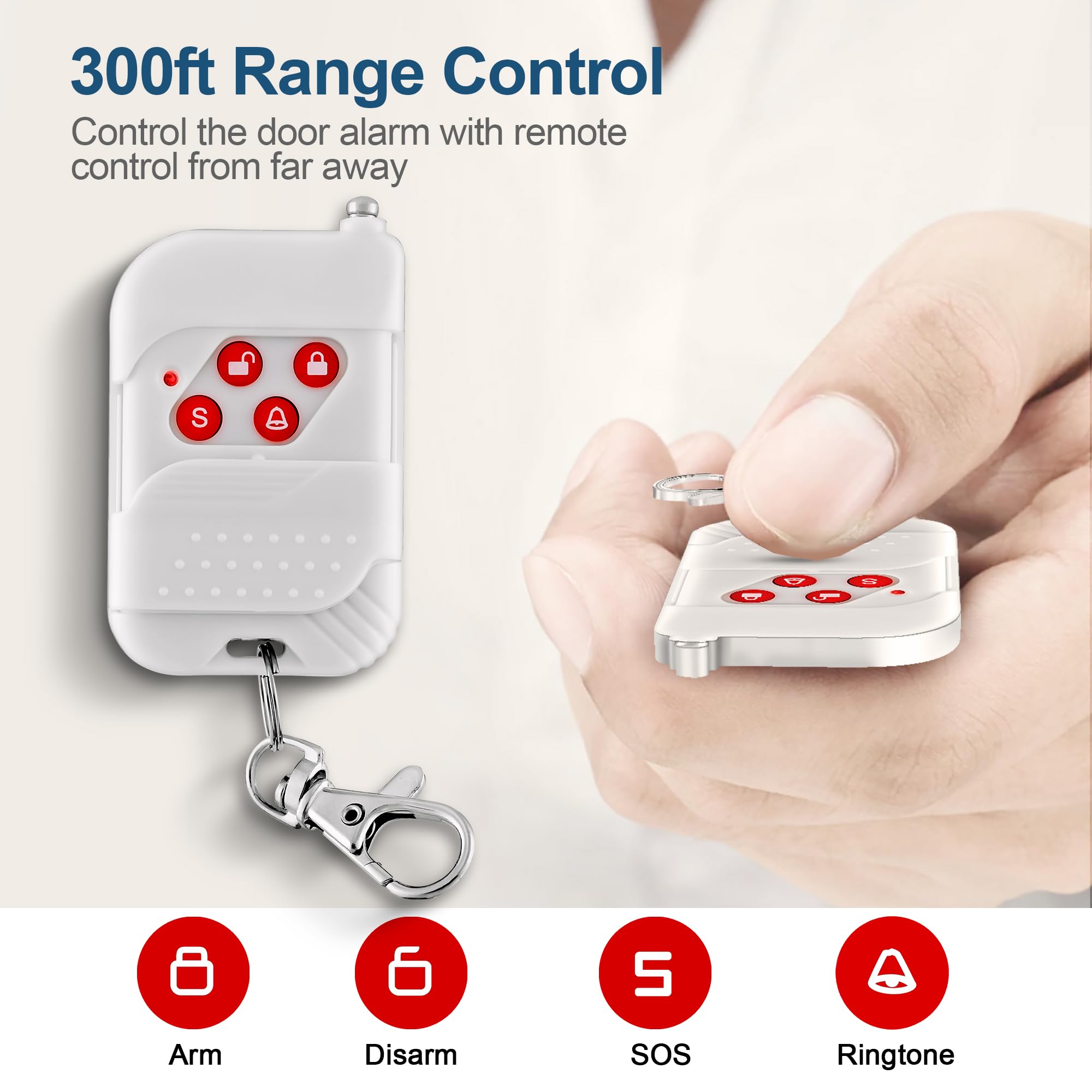 Towode 120db-siren provides a powerful deterrent for entry points like doors or garages.