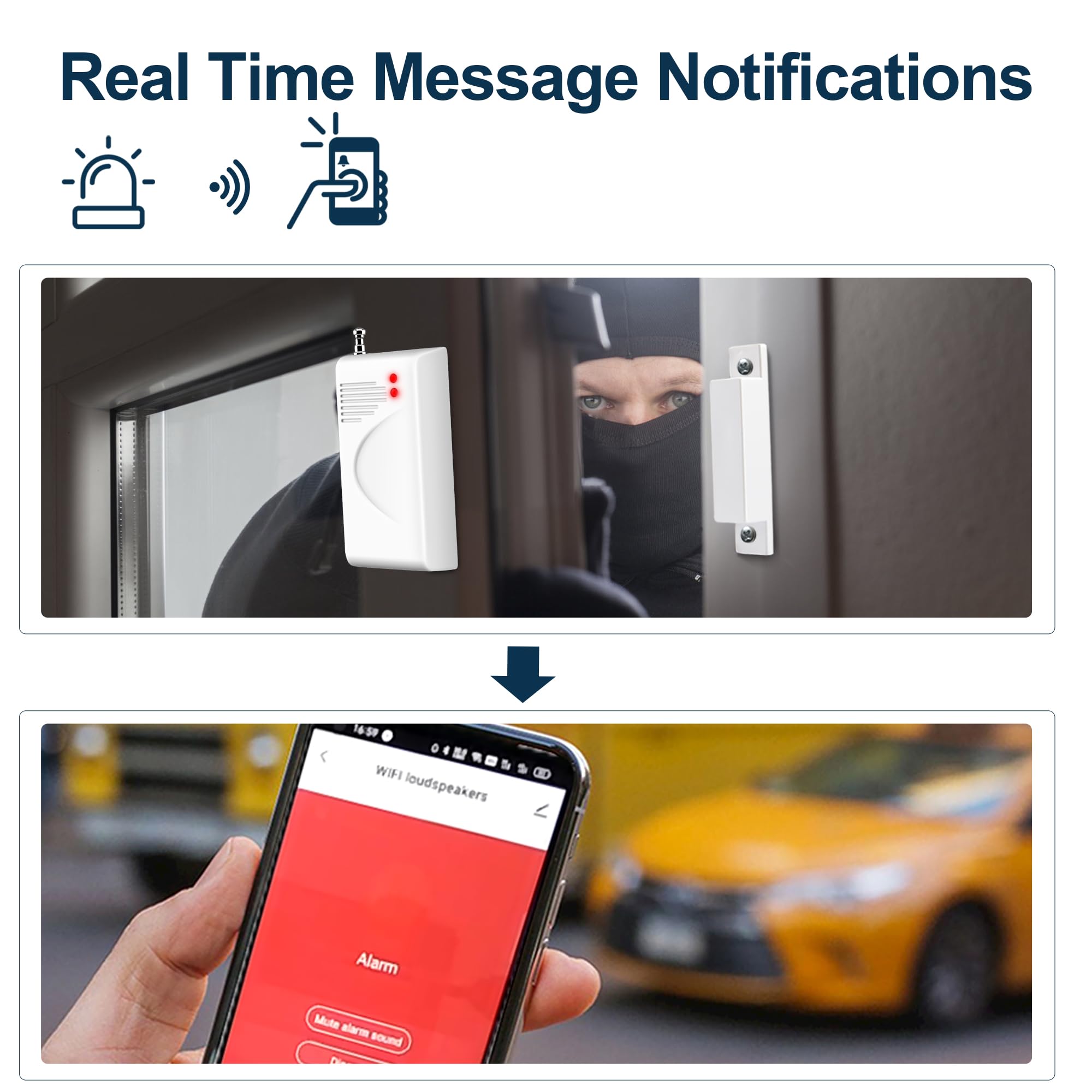 Towode door-sensor helps protect entryways and trigger fast notifications to your phone.
