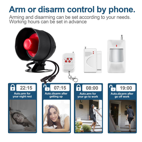Towode remote-control offers simple arming and disarming from a single device.