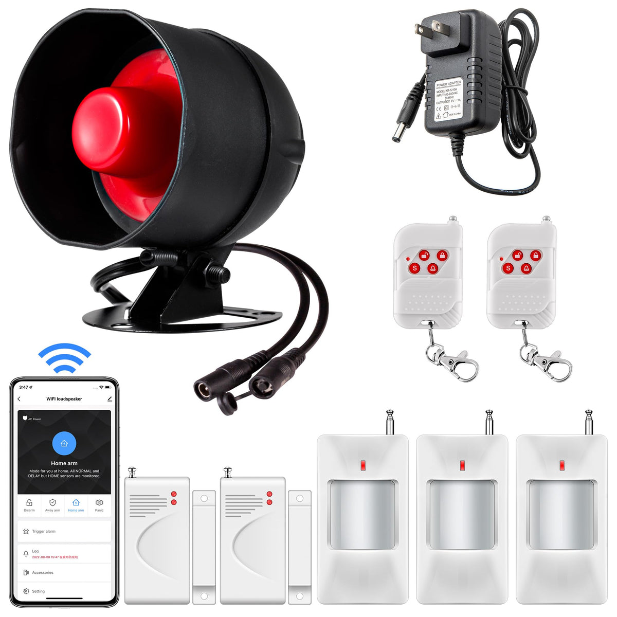 Towode wifi-alarm-hub enables remote monitoring and customizable alerts.