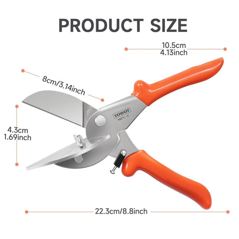 TOWOT adjustable angle 45–135 degrees enables versatile molding cuts.