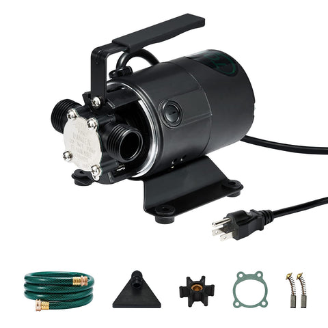Toxic Inc 115V water transfer pump self-priming for quick setup and reliable flow.