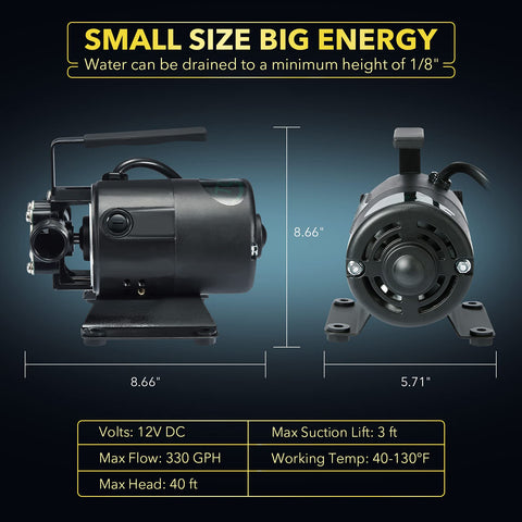 Toxic Inc 115V water transfer pump utility sump enables versatile liquid handling.