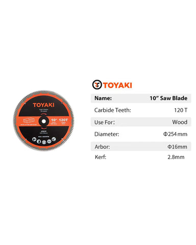 TOYAKI durable steel construction blade fits 5/8-inch arbor for long-lasting performance
