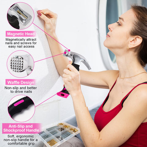 TOYIEW cement nails hold heavy items on cement walls.