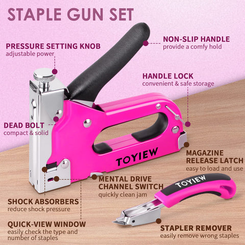 TOYIEW pink gloves and tool pouch aid comfortable, organized use.
