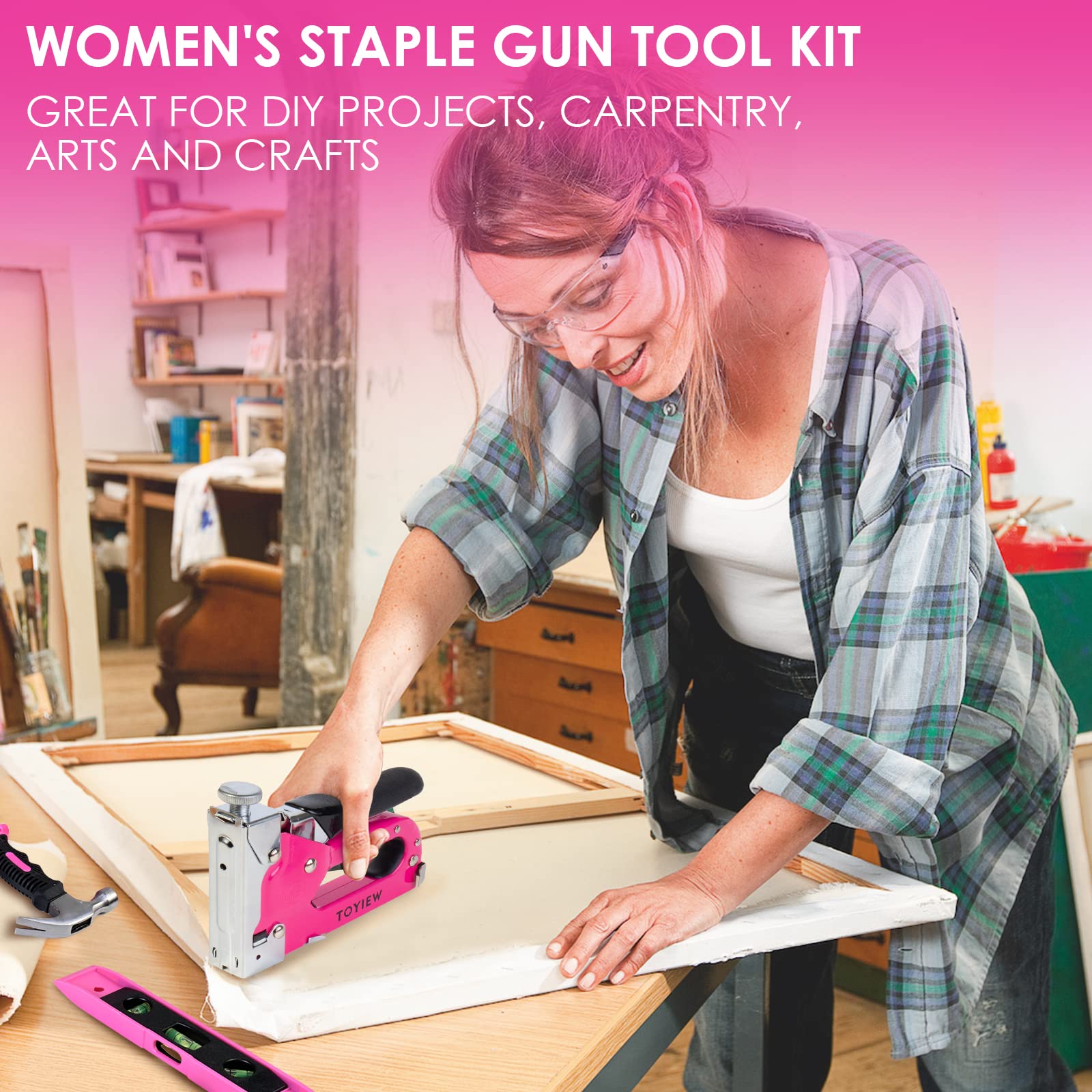 TOYIEW tool set loads staples quickly for reliable fastening.