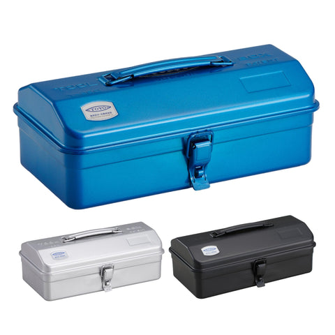 Toyo Y-280 steel tool box front view with durable blue finish