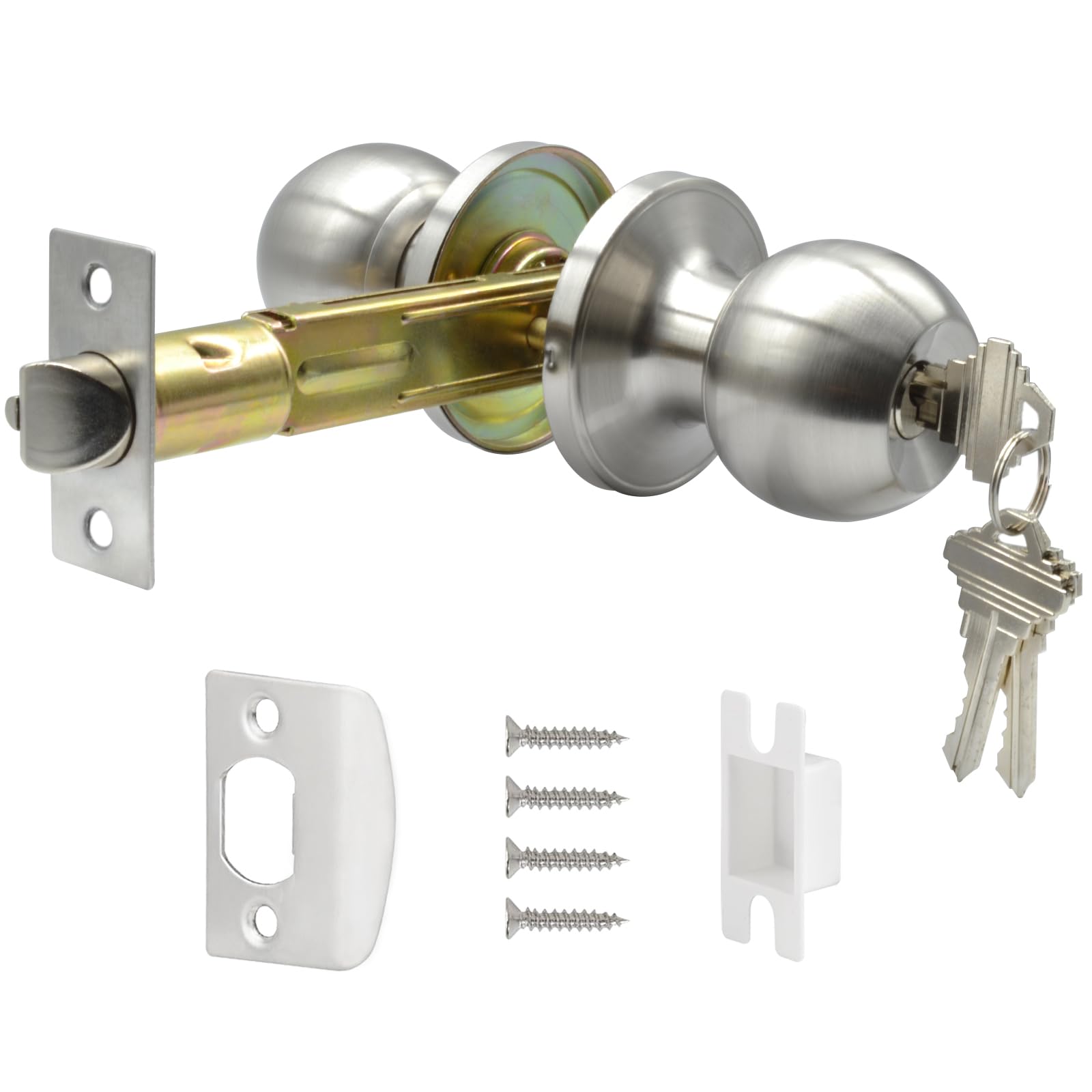 TPard 5-inch backset latch exterior with key lock for secure entry